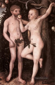Desnudo Painting - Adán y Eva 1538 religioso Lucas Cranach el Viejo desnudo